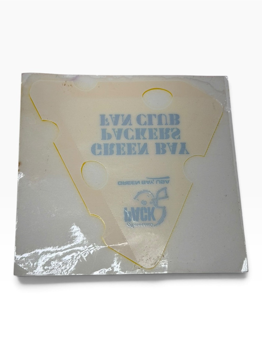 Vintage 1990’s Green Bay Packers Cheese Wedge Window Decal Sticker NFL Fan Club